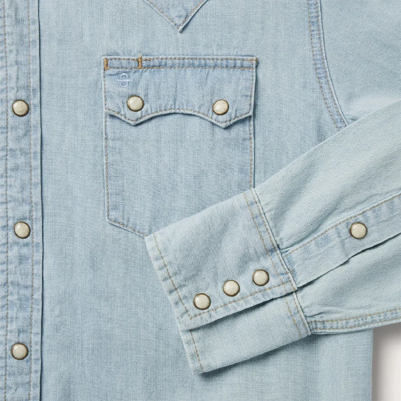 Light Blue Denim Western Shirt