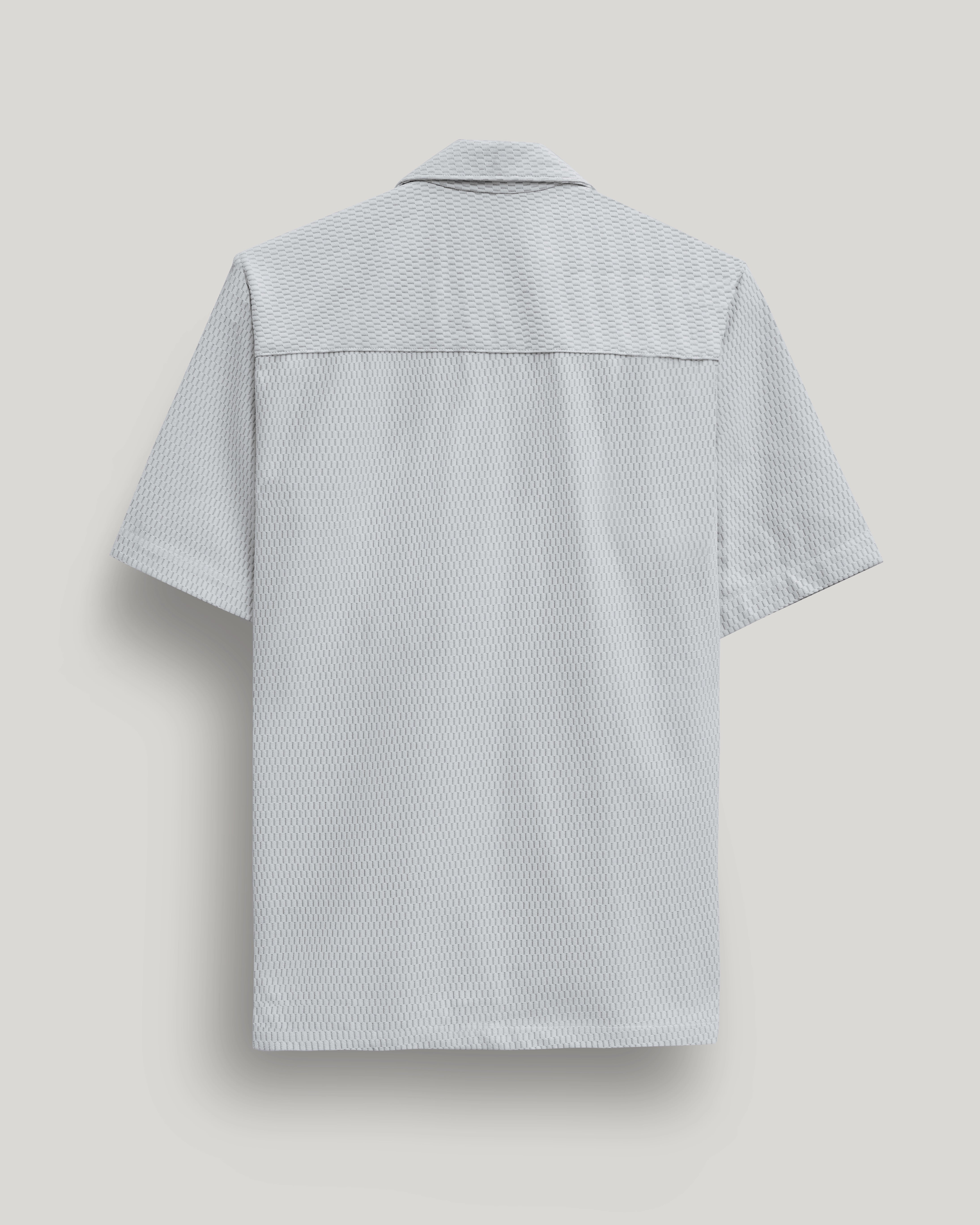 Light gray double pocket half sleeve shirt