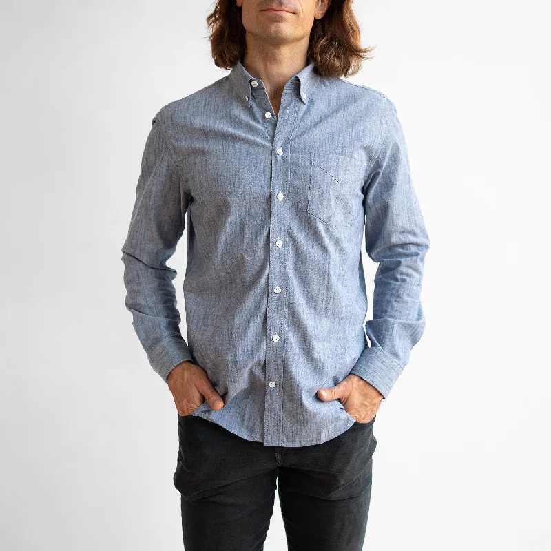 Men's Blue Stretch Service Chambray