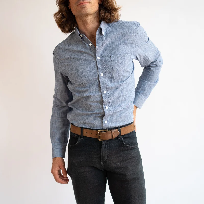 Men's Blue Stretch Service Chambray