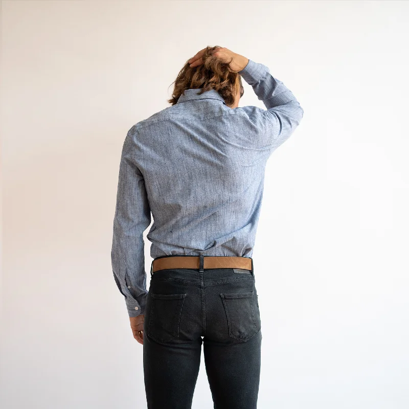 Men's Blue Stretch Service Chambray