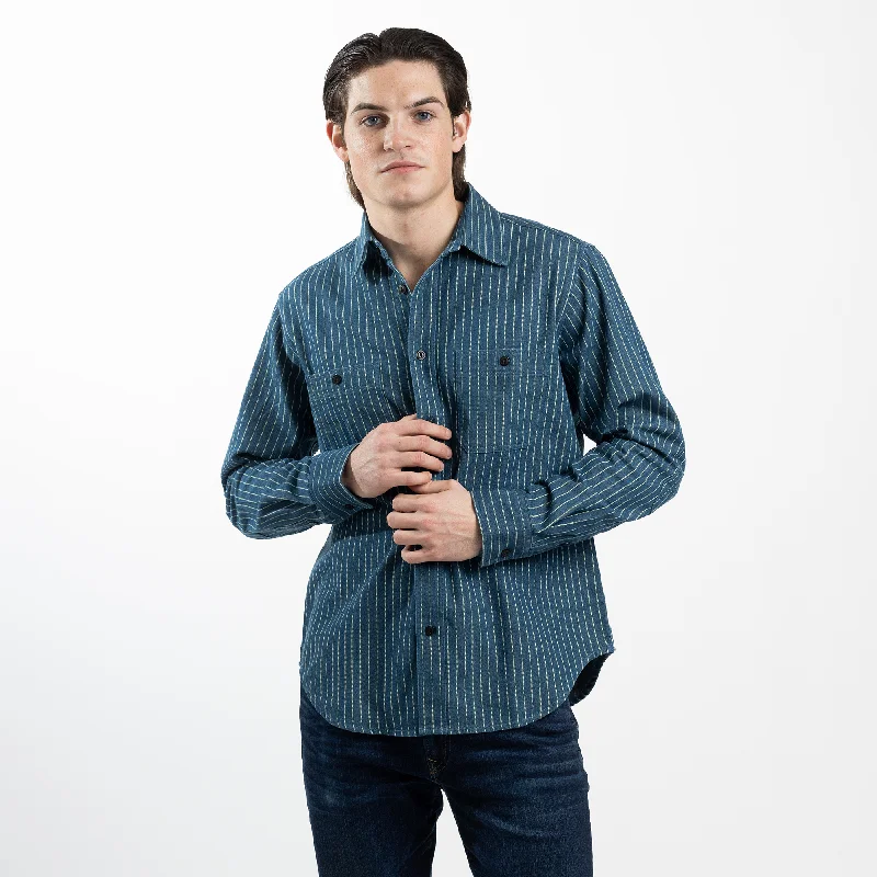 Men's Blue Wabash Striped Shirt