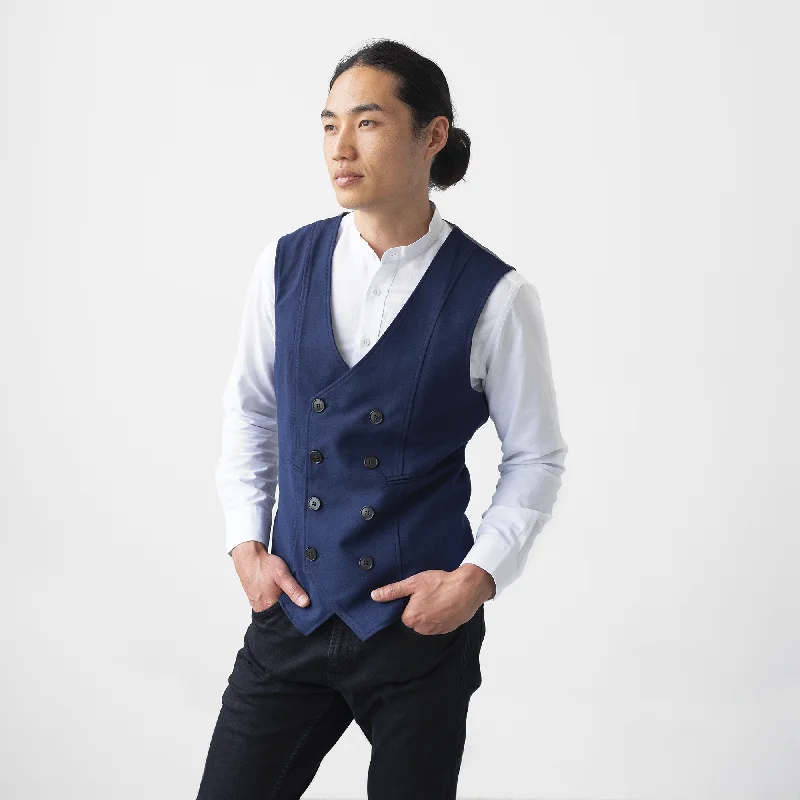 Men's Double Breasted Navy Vest