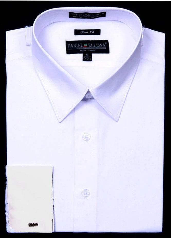 Slim Fit French Cuff Shirt, White