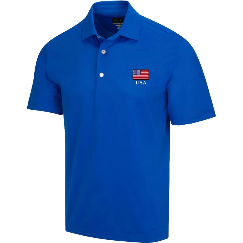 Men's Greg Norman Freedom Pique USA Polo