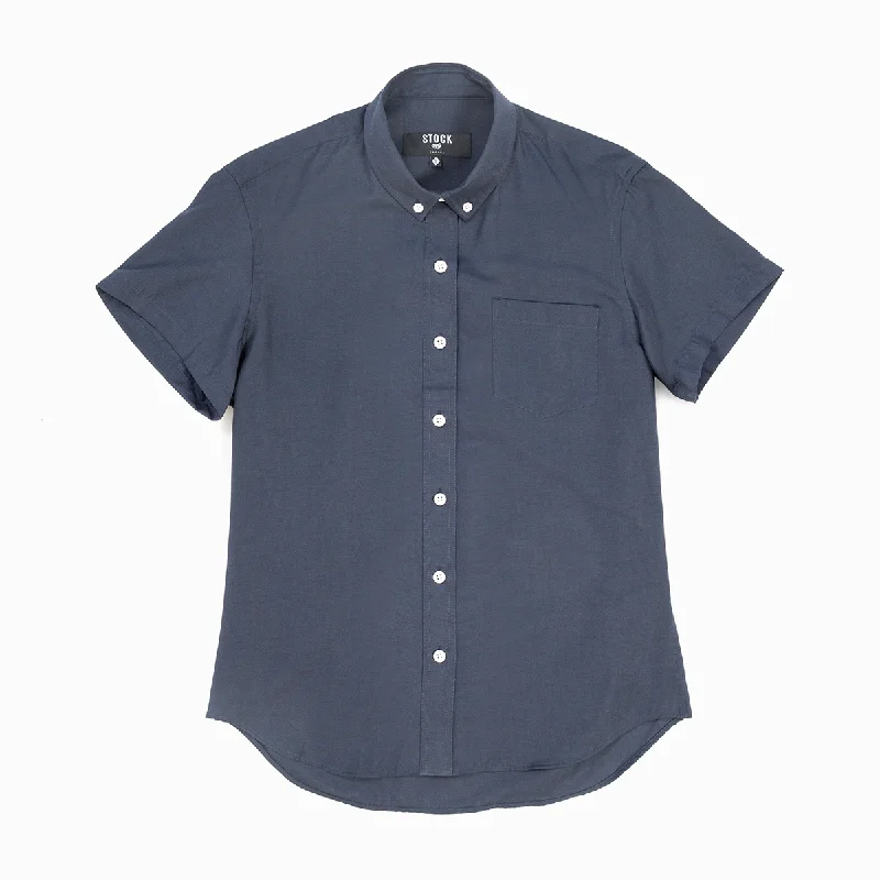 Men's Short Sleeve Deep Indigo Service Oxford