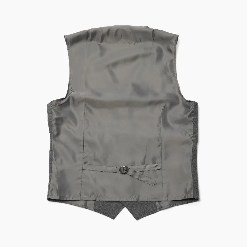 Men's Single Breasted Gray Melange Vest