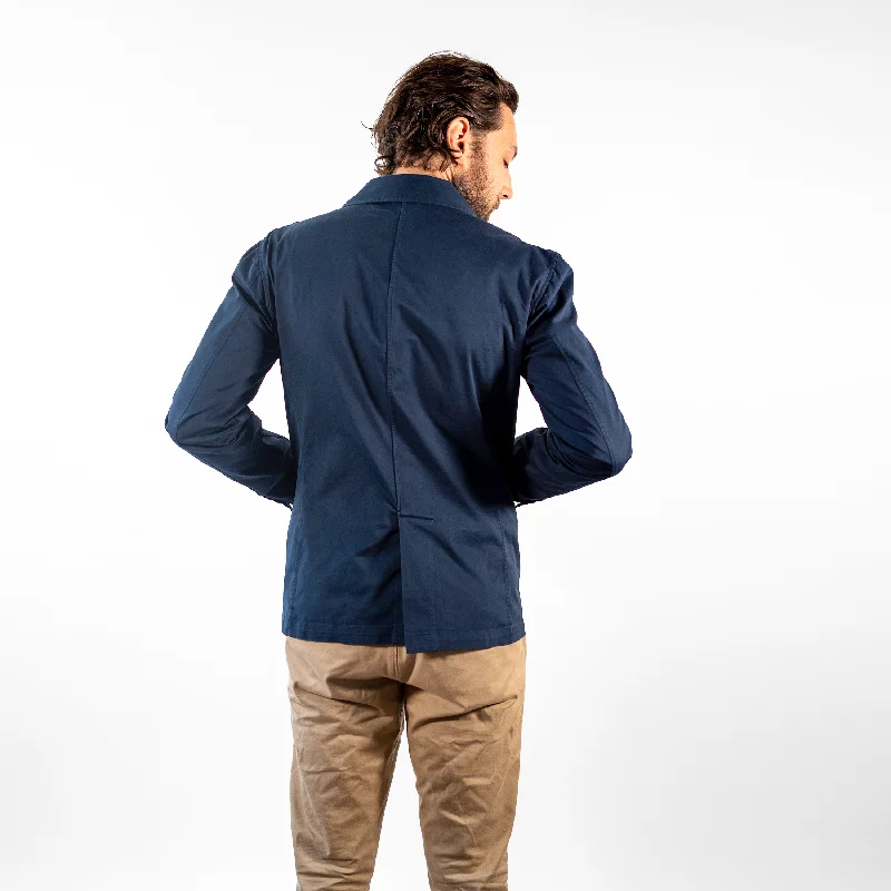 Men's Unstructured Navy Blazer