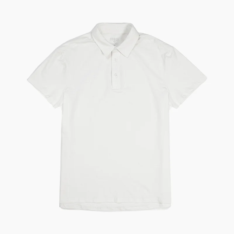 Men's White Technical Polo