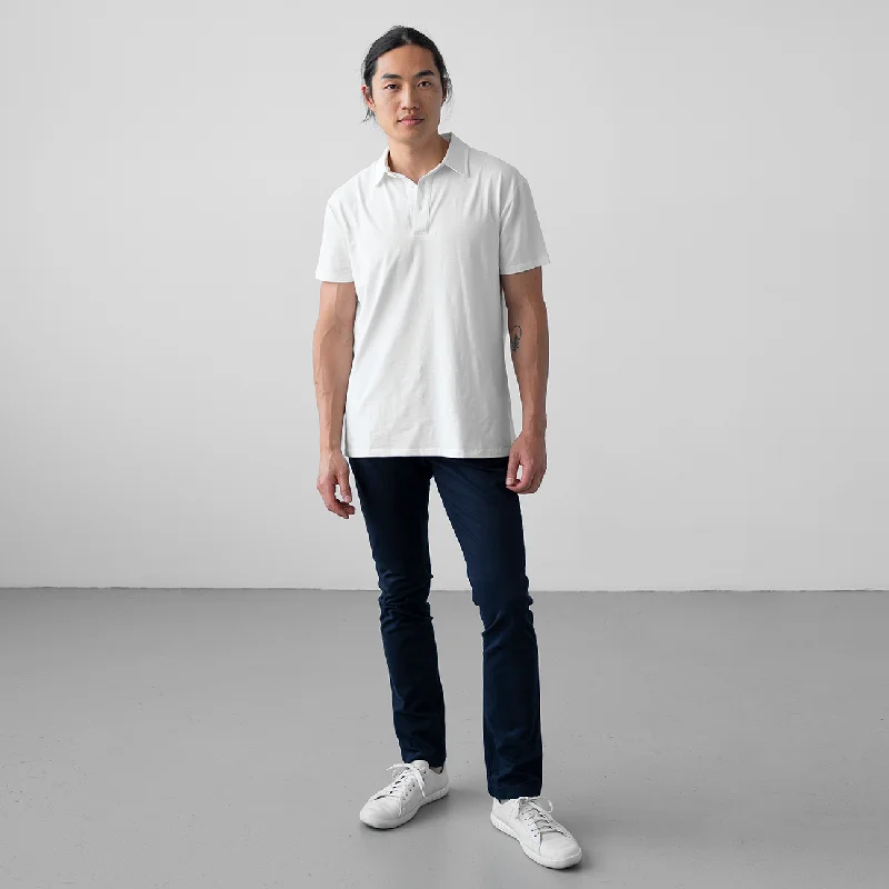 Men's White Technical Polo