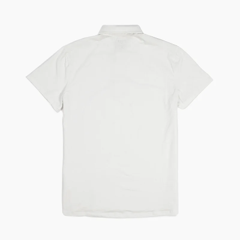 Men's White Technical Polo