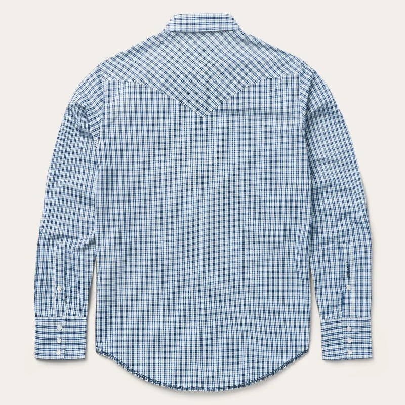 Modern Snap Front Shirt in Mini Check