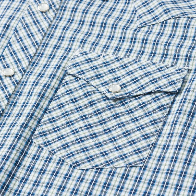 Modern Snap Front Shirt in Mini Check