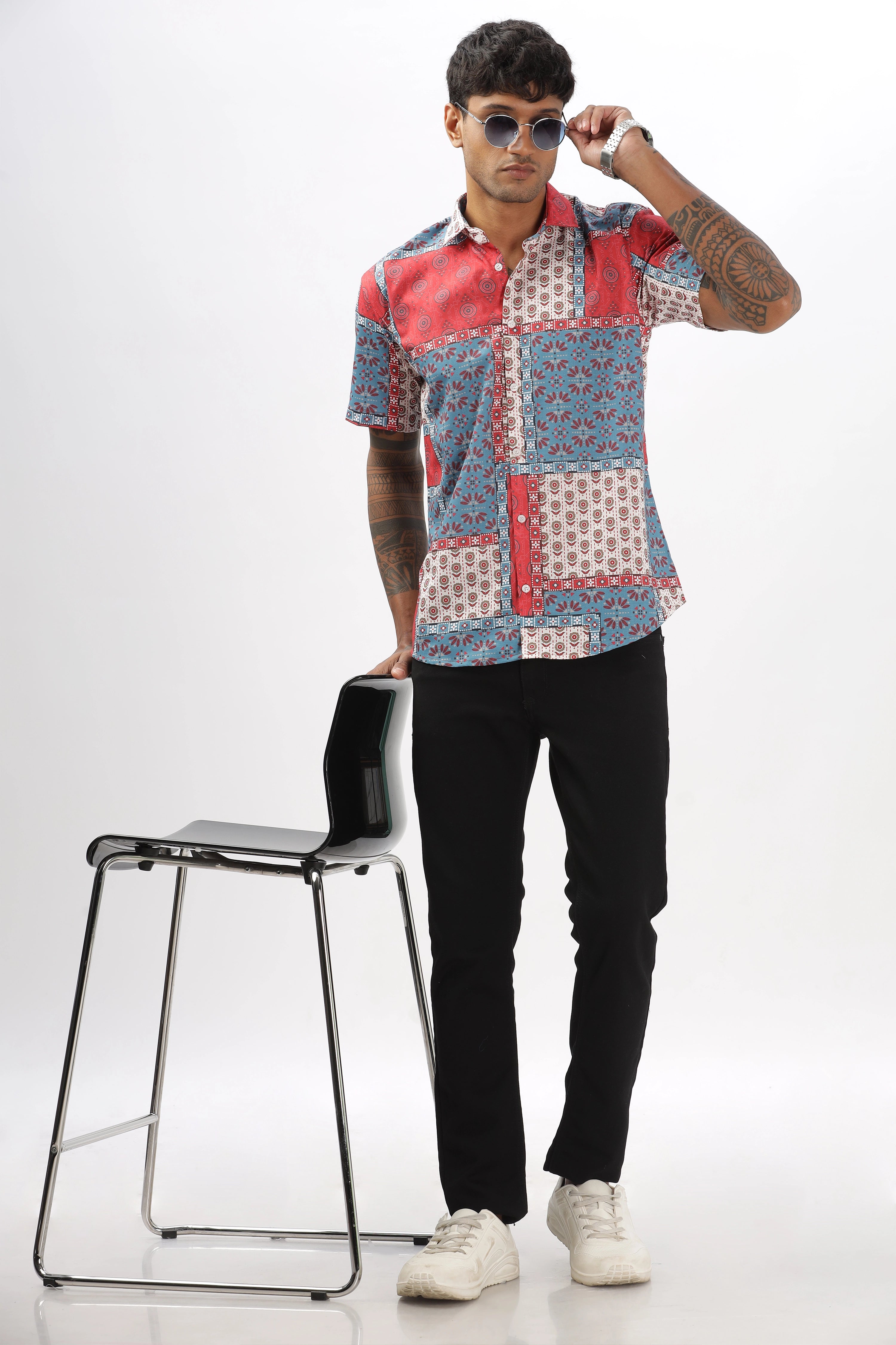 Multicolour bandana printed shirt