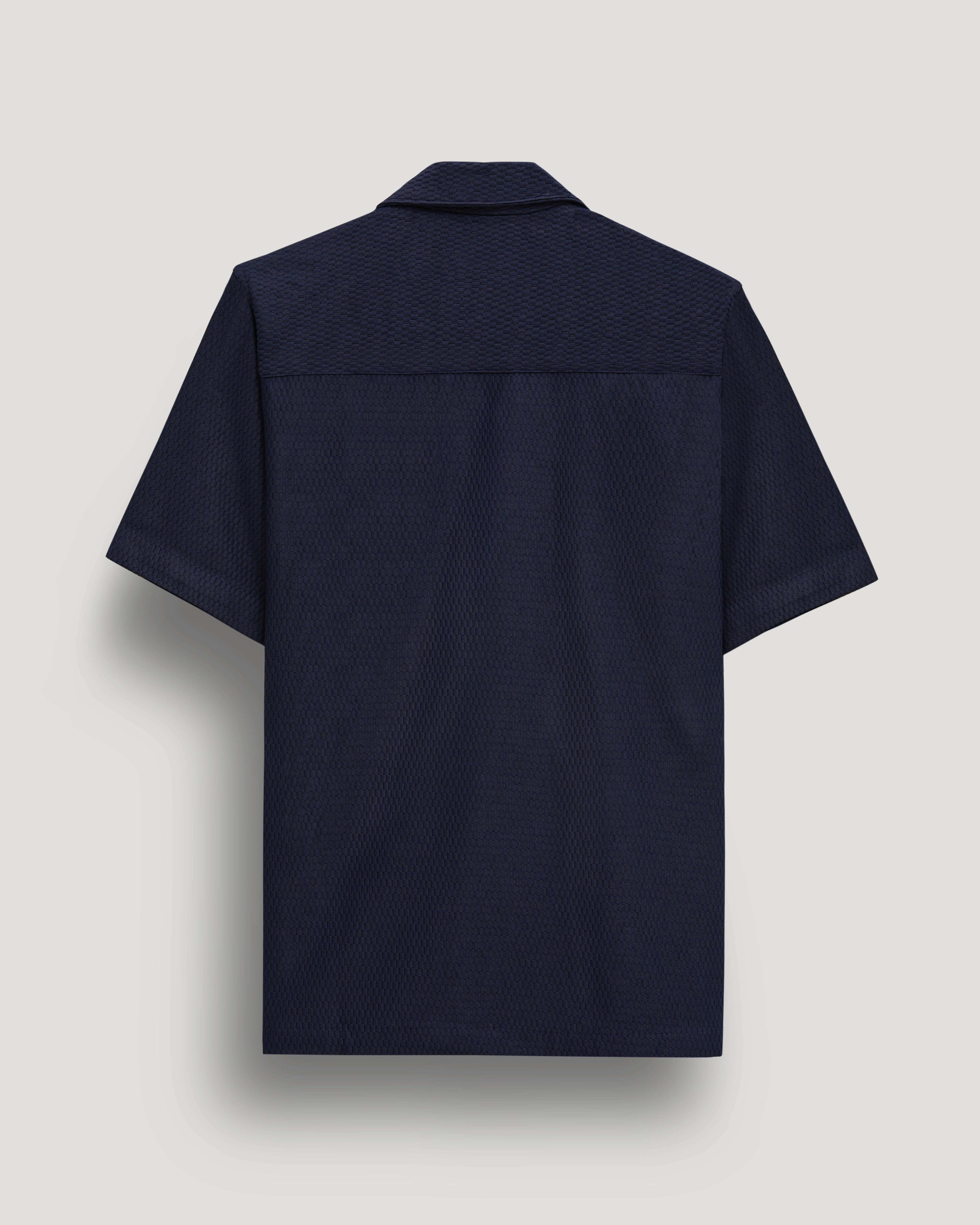 Navy double pocket half sleeve shirt