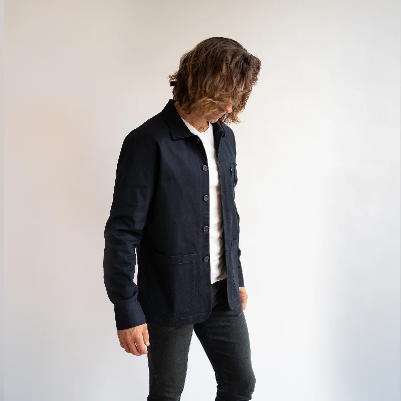 Men's Navy Stretch Chore Coat