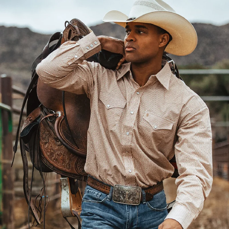 Diamond Print Western Shirt