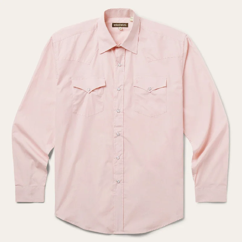 Pink End-On-End Western Shirt