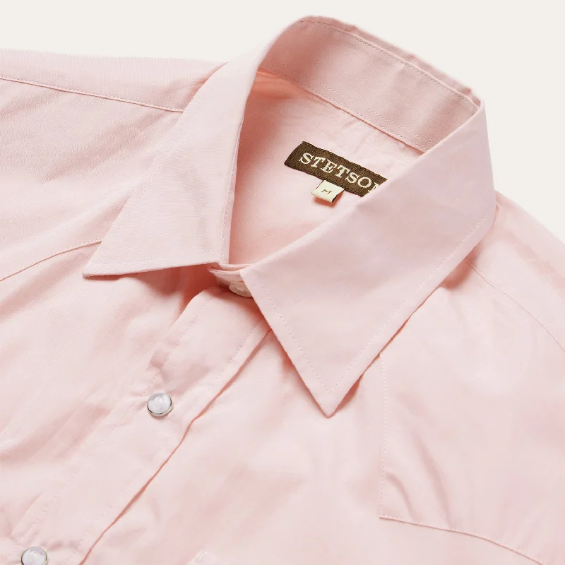 Pink End-On-End Western Shirt