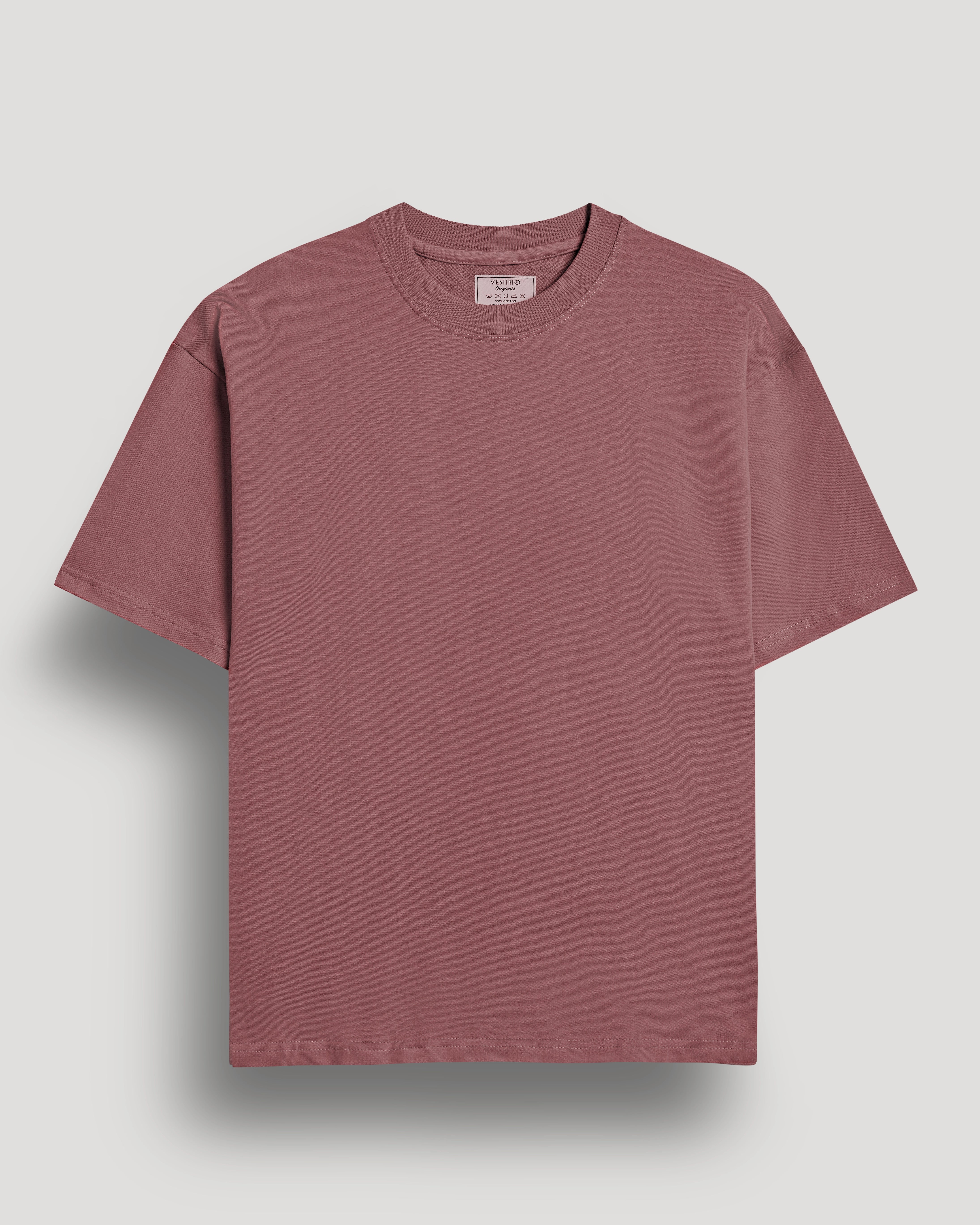 Oriental pink plain oversized t-shirt