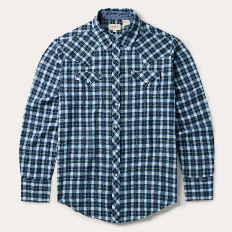 Plaid Twill Dobby Western Shirt