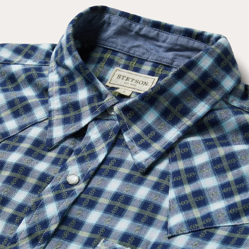 Plaid Twill Dobby Western Shirt