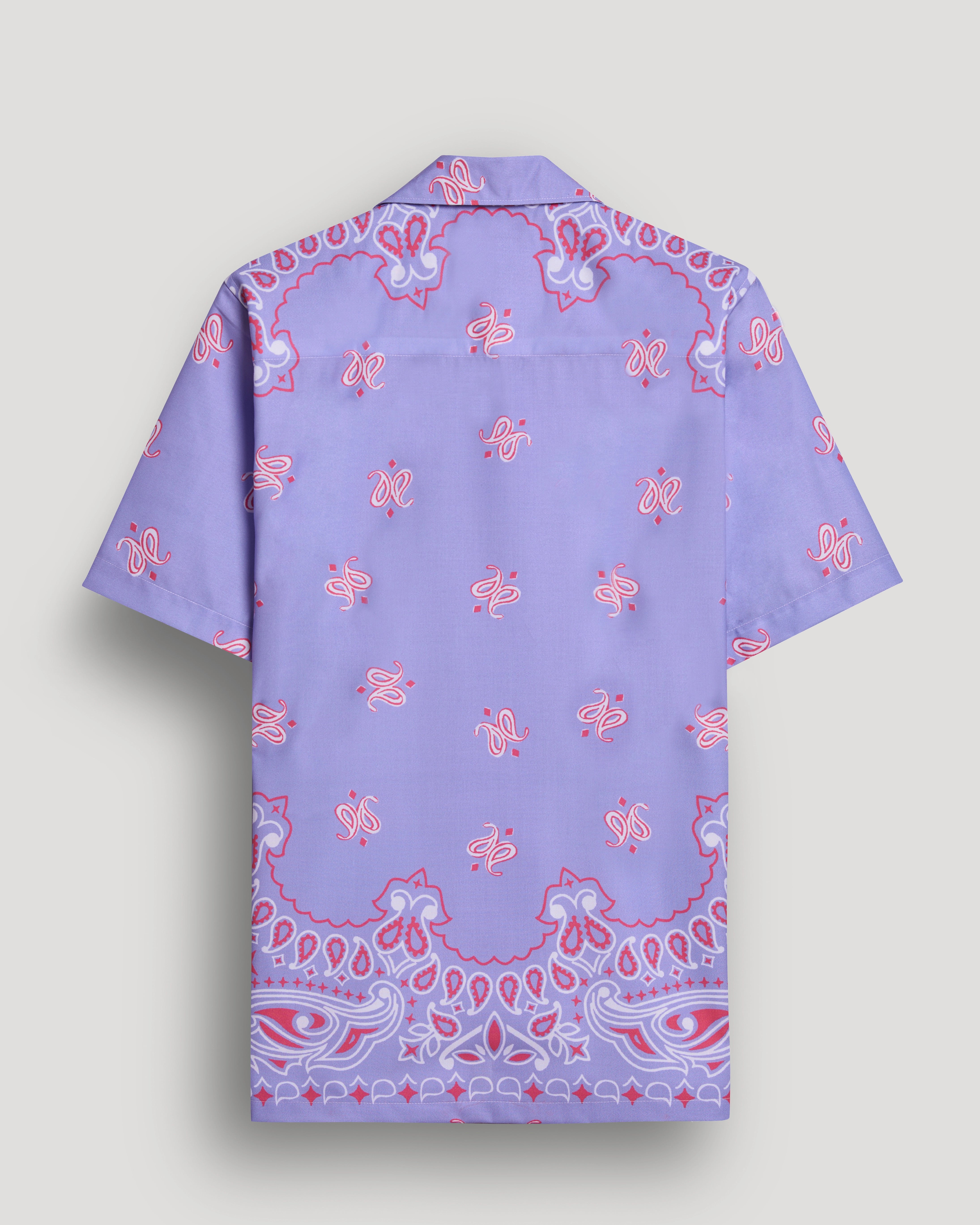 Purple bandana printed half sleeve shirt