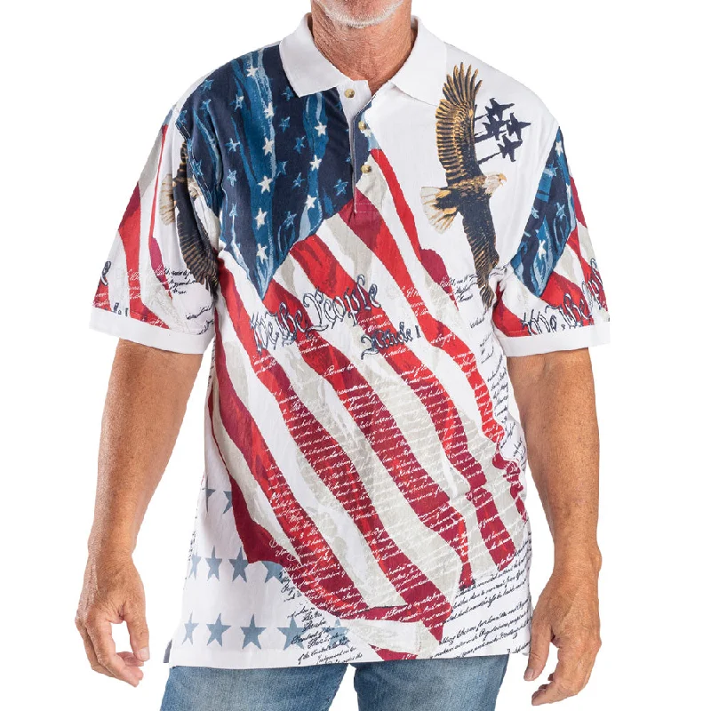 Men's Soaring Eagle with Constitution Polo Shirt