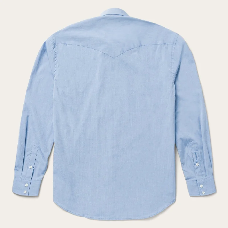 Blue End On End Solid Shirt