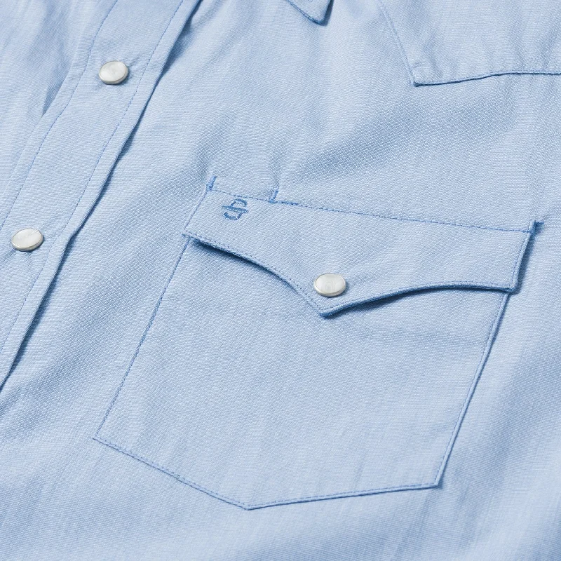 Blue End On End Solid Shirt