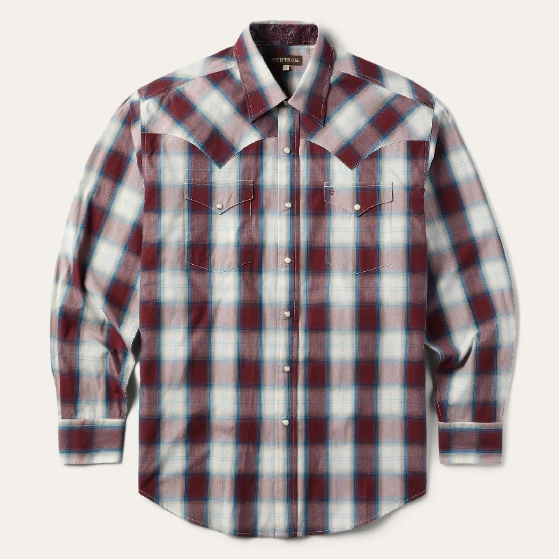 Wine Plaid Shirt