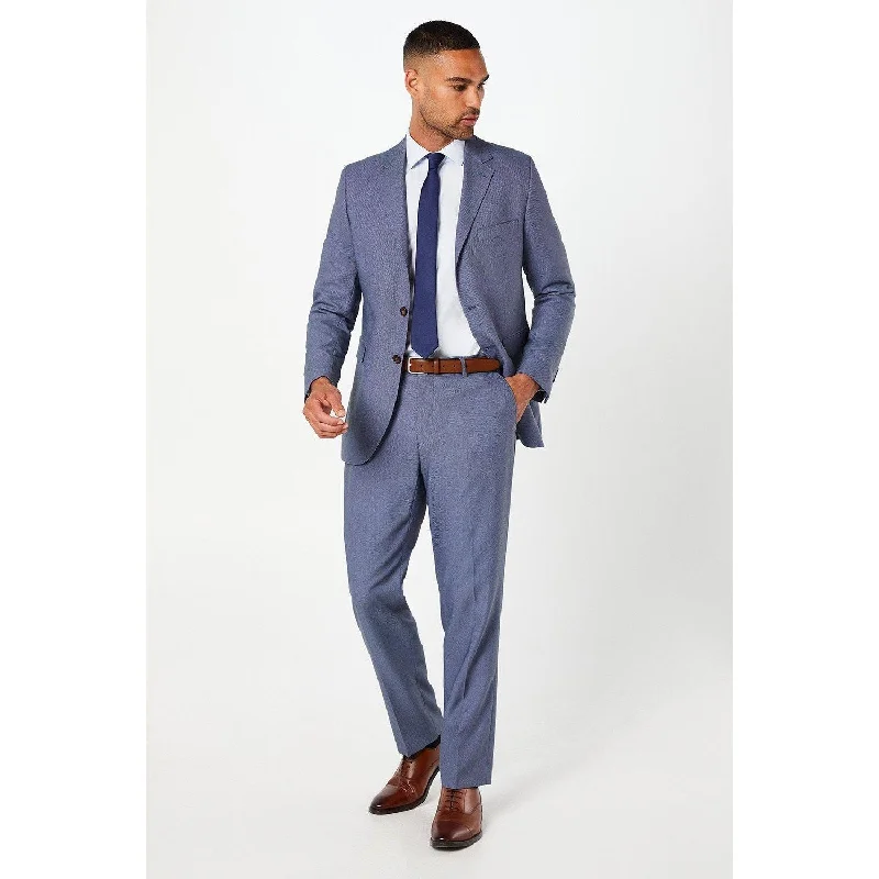 Burton Mens Birdseye Slim Suit Trousers