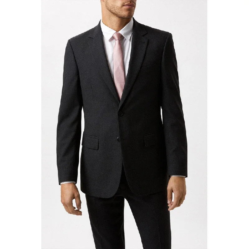 Burton Mens Essential Single-Breasted Slim Suit Jacket