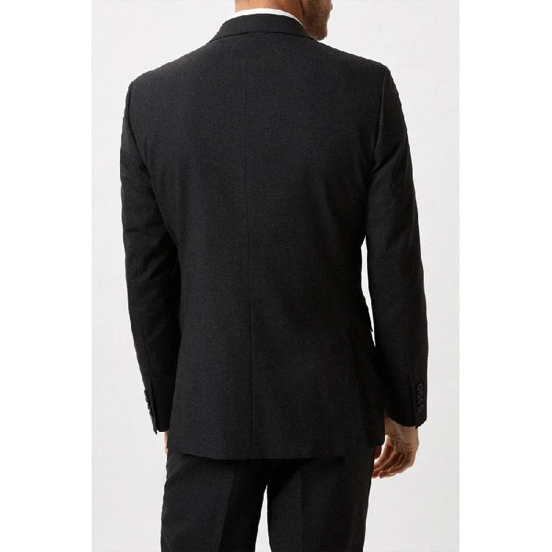 Burton Mens Essential Single-Breasted Slim Suit Jacket