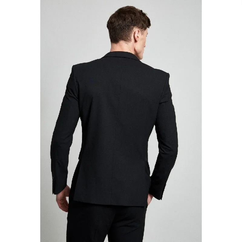 Burton Mens Essential Single-Breasted Slim Suit Jacket