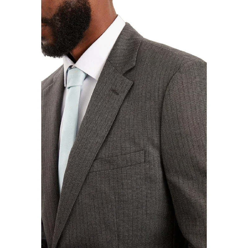 Burton Mens Herringbone Slim Suit Jacket