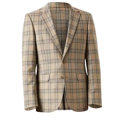 Burton Mens Highlight Checked Slim Suit Jacket