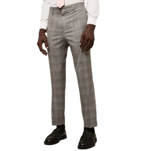 Burton Mens Highlight Checked Slim Suit Trousers