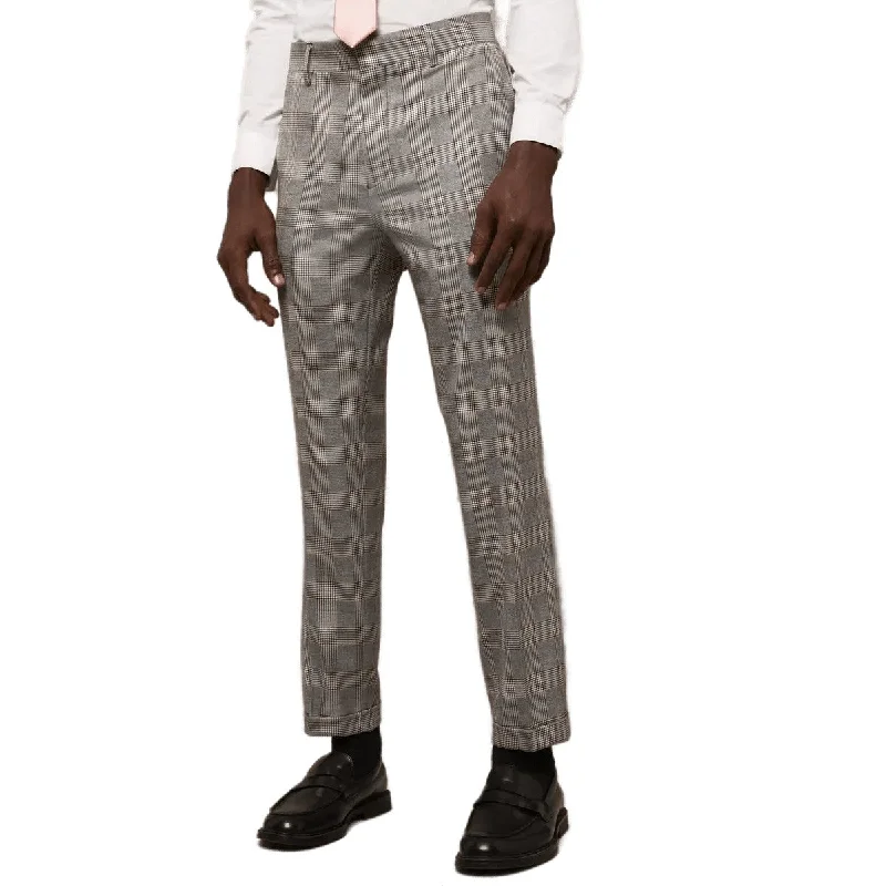 Burton Mens Highlight Checked Slim Suit Trousers