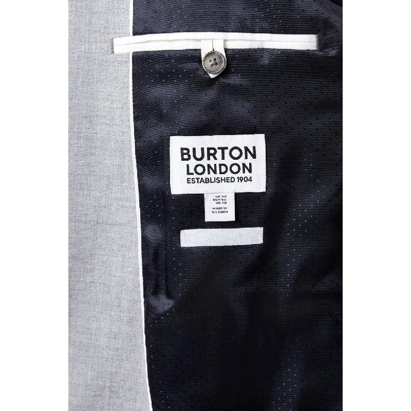 Burton Mens Marl Single-Breasted Slim Suit Jacket