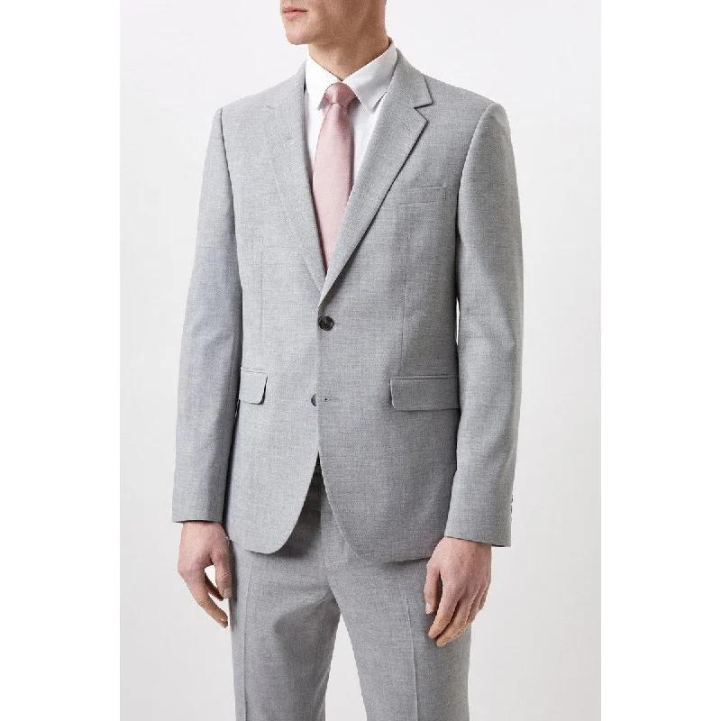 Burton Mens Marl Single-Breasted Slim Suit Jacket