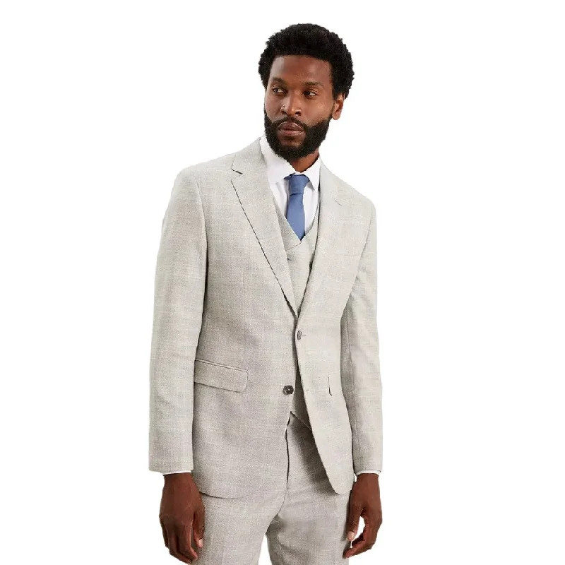 Burton Mens Textured Check Tailored Suit Jacket