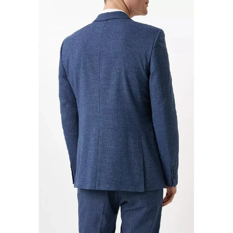 Burton Mens Textured Slim Suit Jacket