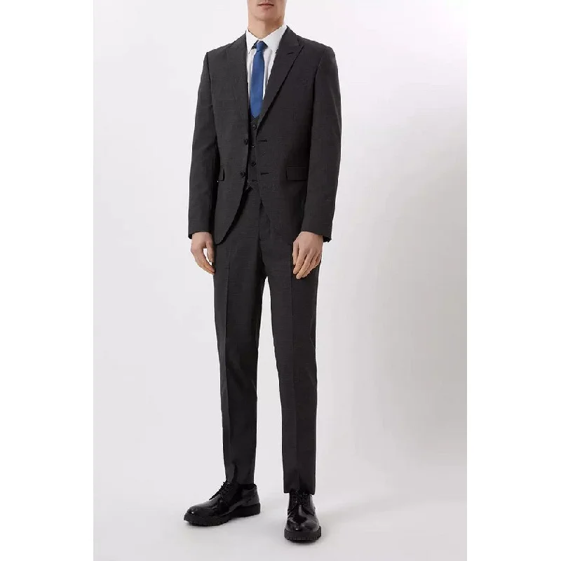 Burton Mens Textured Slim Suit Trousers