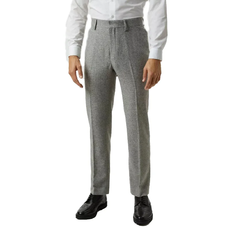 Burton Mens Tweed Crosshatch Slim Suit Trousers