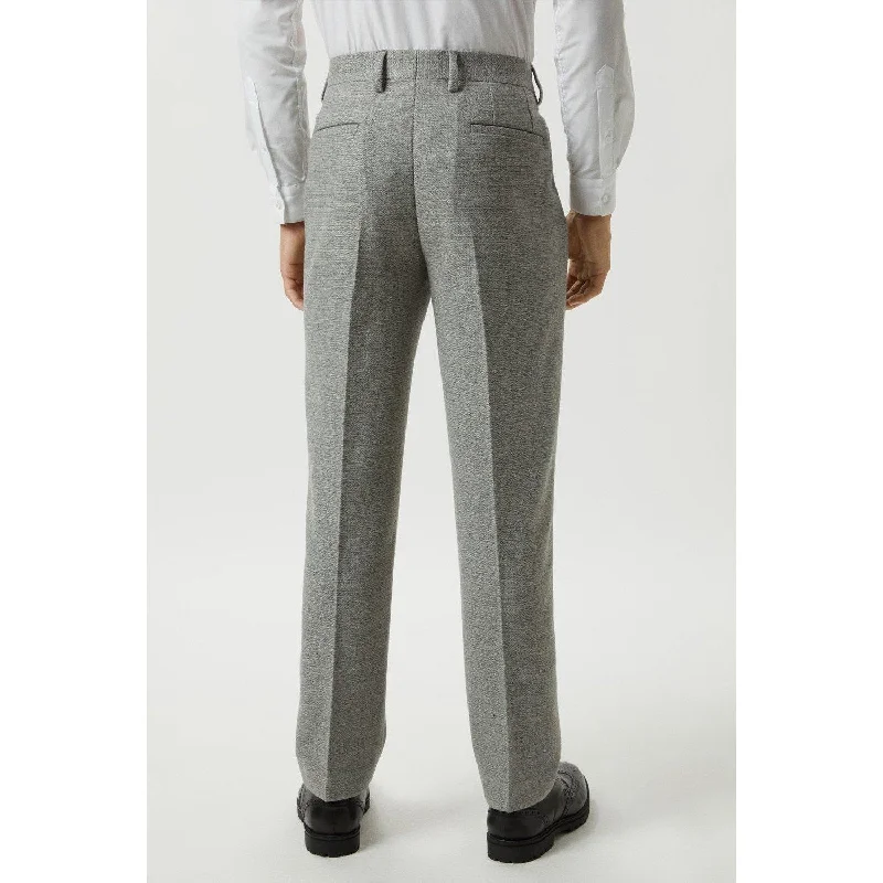 Burton Mens Tweed Crosshatch Slim Suit Trousers