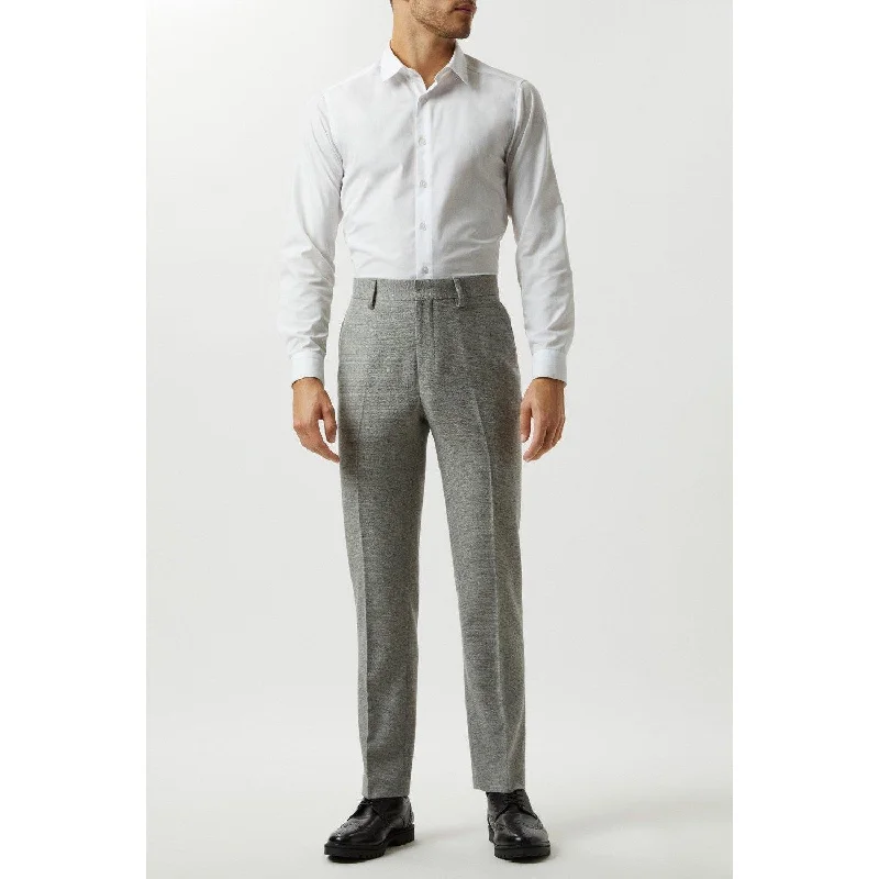 Burton Mens Tweed Crosshatch Slim Suit Trousers