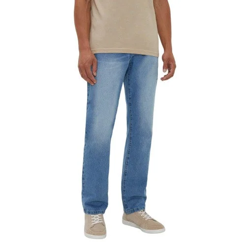 Maine Mens Stone Wash Straight Jeans