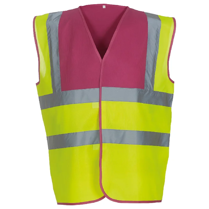 Yoko Unisex Adult Hi-Vis Contrast Trim Waistcoat