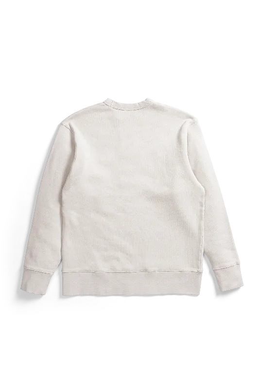 Arne Relaxed Organic Chain logo Sweatshirt Marble White